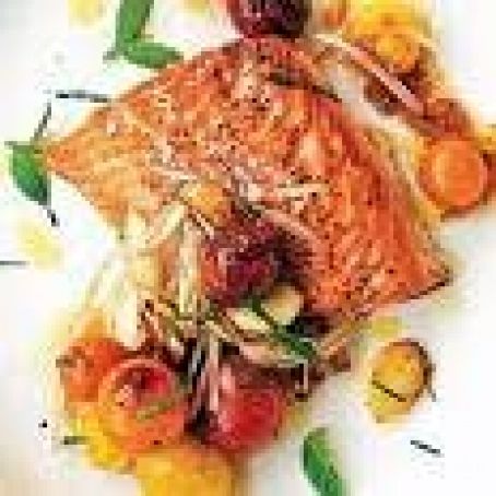 Arctic Char wit Blistered Cherry Tomatoes