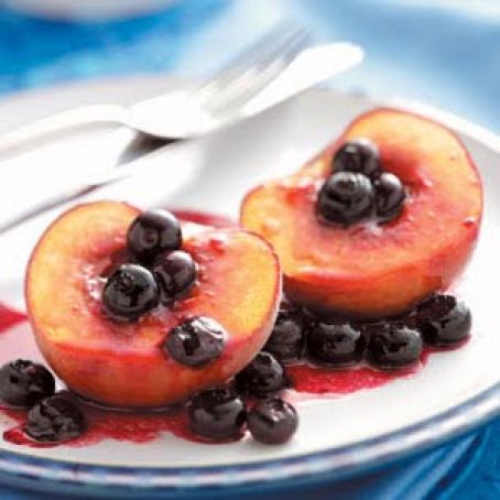 Grilled Peaches and Berries
