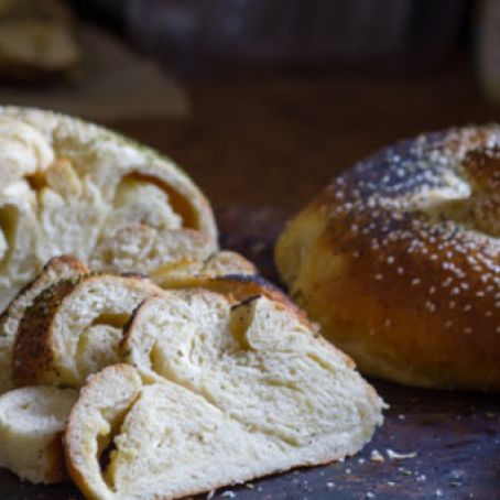 Cheesy, Garlic Challah