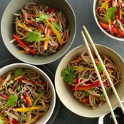 Cold Sesame Noodles with Summer Vegetables