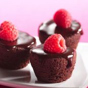 Ganache-Topped Brownie Bites