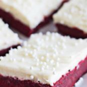 Red Velvet Sugar Cookie Bars with Cream Cheese Frosting