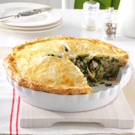 Italian Sausage and Spinach Pie