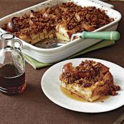 Baked Apricot French Toast with Crunchy Corn Flake Streusel