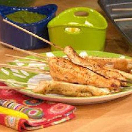 Appetizer - Herb Chicken Kebobs with Chimichurri