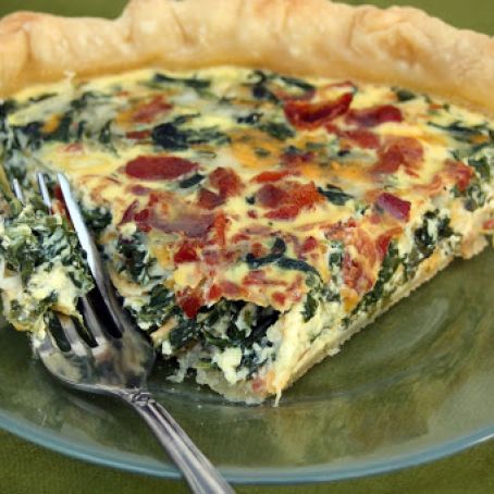 Spinach and Bacon Quiche