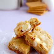 White Chocolate Graham Cracker Crusted Blondies