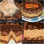 Reese’s Peanut Butter Cup Cheesecake On A Brownie crust