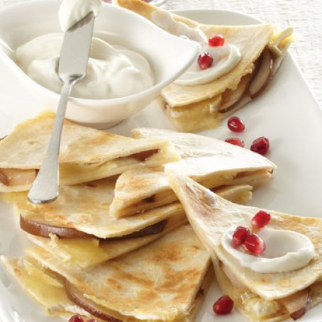 PEAR AND BRIE QUESADILLAS