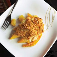 Tropical Fruit Cobbler with Coconut Macaroon Topping