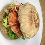 Easy Salmon Burgers with Honey Barbecue Sauce (serves 2) - Recipelink.com