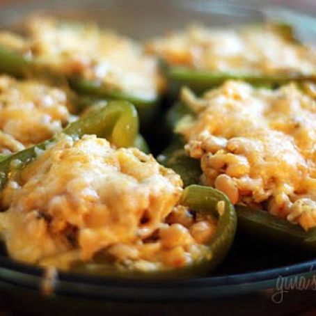 Chicken and White Bean Stuffed Peppers