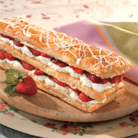 Strawberry White Chocolate Napoleons