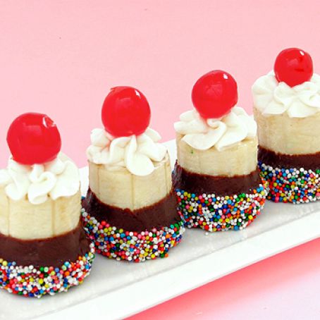 Mini Banana Split Bites