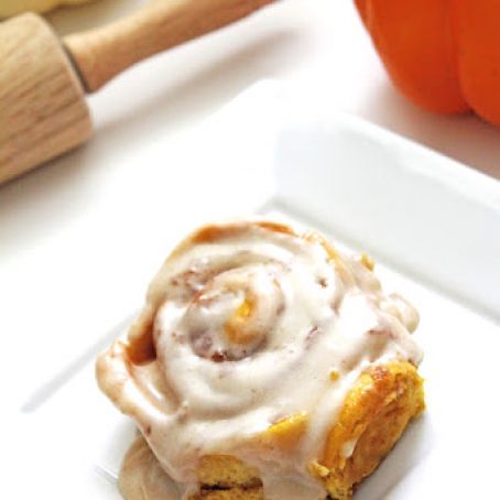 Pumpkin Cinnamon Rolls with Cream Cheese Frosting
