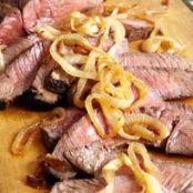 Marinated Steak with Caramelized Onions