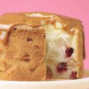 Fresh Winter Fruit Cake with Caramel Glaze