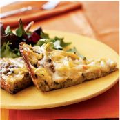 Frittata with Mushrooms, Linguine, and Basil