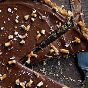 Milk-Chocolate Tart with Pretzel Crust