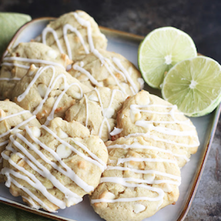 Lime & White Chocolate Chip Cookies
