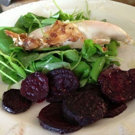 Casserole Roasted Chicken with Garlic, Lemon and Watercress Salad