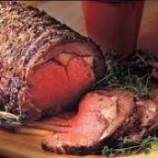 Garlic Crusted Rib Eye Roast