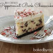 White Chocolate Peppermint Bark Cheesecake