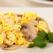Cream Cheese & Mushroom Scrambled Eggs