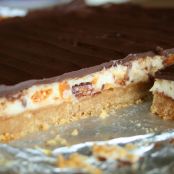 Butterfinger Nutter Butter Cheesecake Bars