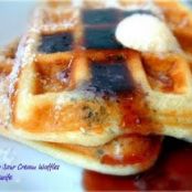 Blueberry Sour Cream Waffles