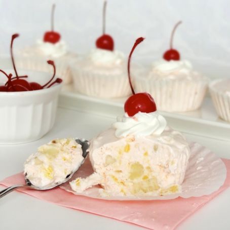 Frozen Fruit Salad Cupcakes