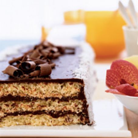 Triple-Layer Chocolate Macaroon Cake