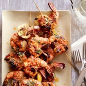 Spicy Lemon Shrimp Skewers