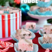 Chocolate Chip Candy Cane Fudge