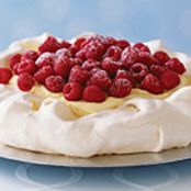 Creamy Vanilla-Raspberry Pavlova