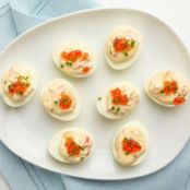 Smoked Salmon Deviled Eggs
