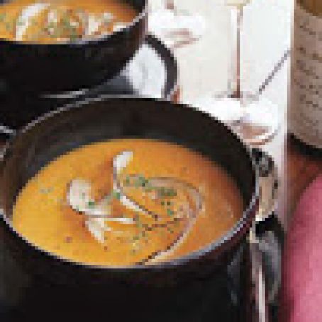 soup: Butternut Squash Soup with Coconut and Ginger