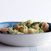 RISOTTO w/SHRIMP, ASPARAGUS & LEMON
