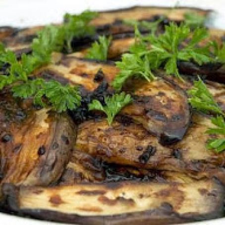 Fried Eggplant with Balsamic Reduction