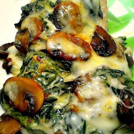 Spinach and Mushroom Smothered Grilled Chicken