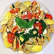 Penne w/ Spinach, Artichokes and Cherry Tomatoes