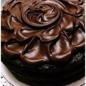 Chocolate Cake with Glossy Chocolate Icing