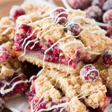 White Chocolate Blackberry Cranberry Cream Bars