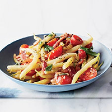 Warm Yellow Wax Beans in Bacon Vinaigrette