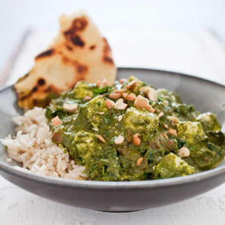 Saag Paneer - Spinach with Fresh Cheese