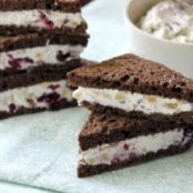 Blue Cheese and Walnut Tea Sandwiches