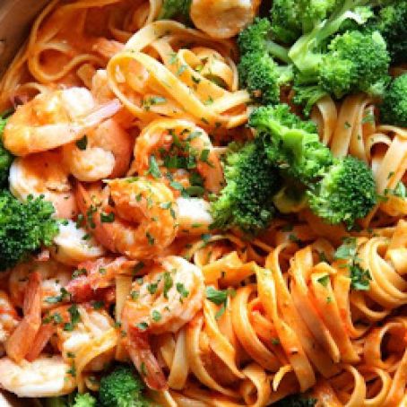 Shrimp & Broccoli Fettuccine
