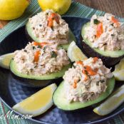 Buffalo Chicken Salad Stuffed Avocado