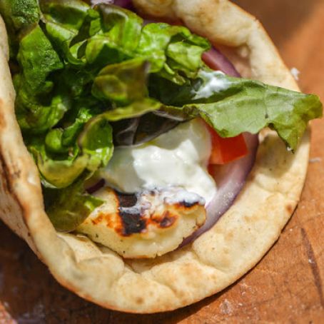 Grilled Halloumi Pita Sandwiches