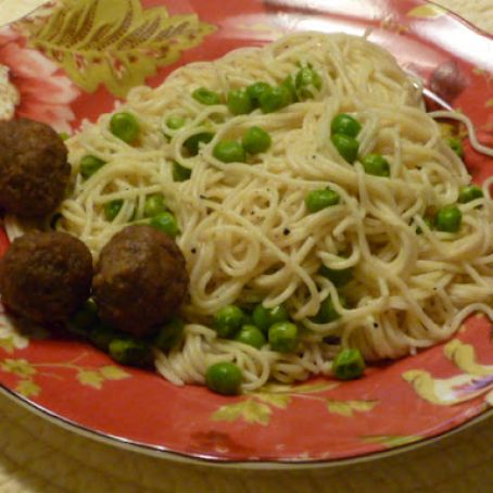 Pasta with Peas or other vegetable